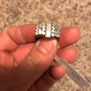 Cubic Zirconia Sterling Silver Ring Size 5.75